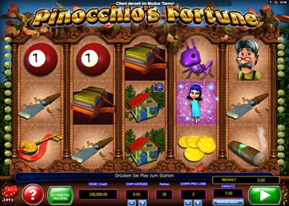 Pinocchio's Fortune Screenshot