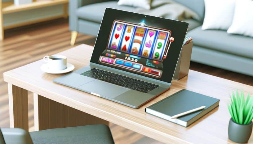 Online Slot Spielen am Laptop